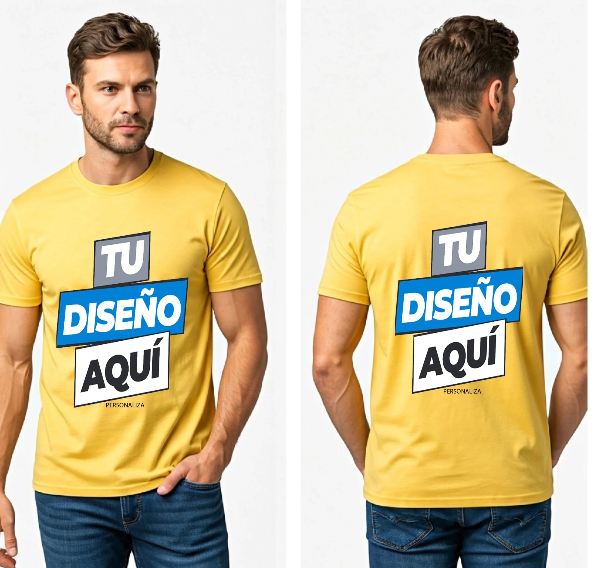 doble estampado amarilla